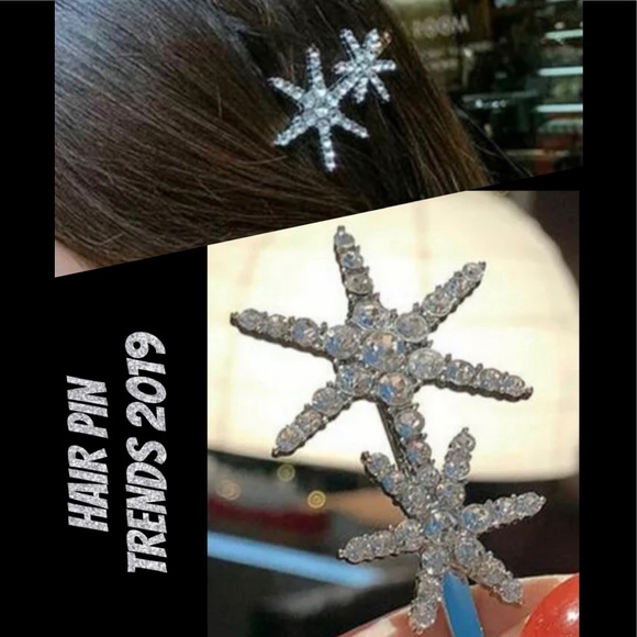 2 X $20 LOVE SNOWFLAKES STUNNING HAIR PIN - Picture 2 of 4